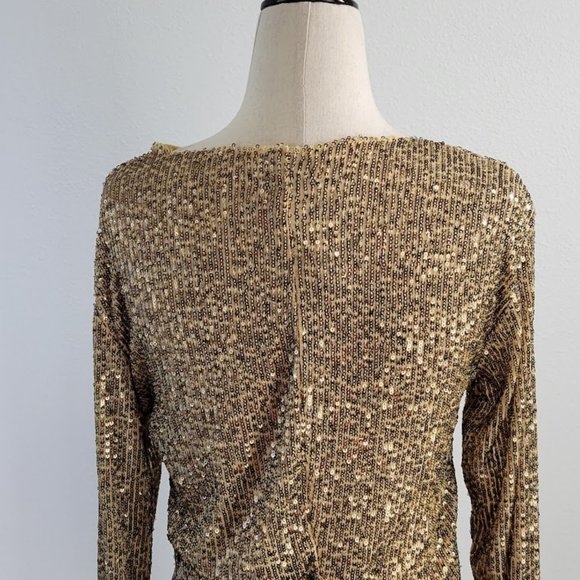 FREE PEOPLE INTIMATELY gold rush long sleeve top Sz M NEW - Picture 8 of 11